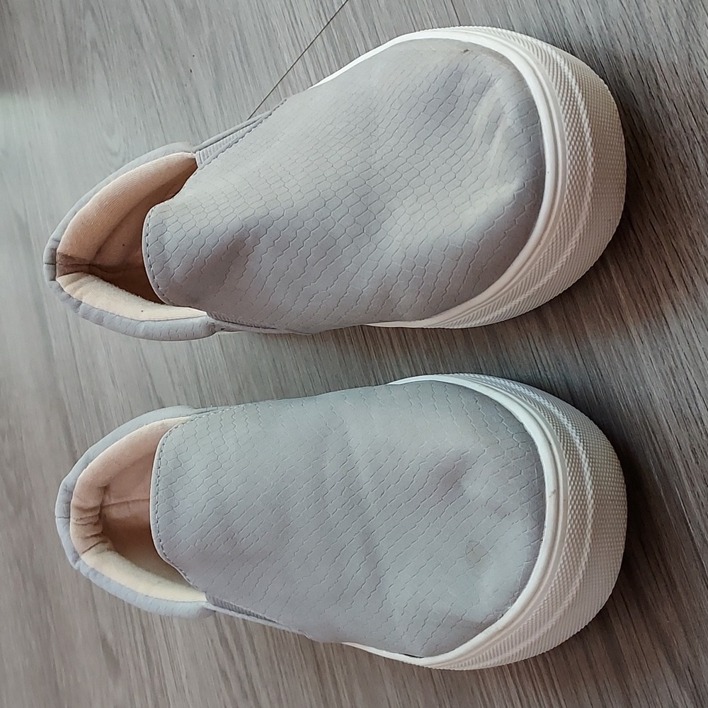 Soda slip on shoes grey with some stretch on top 8.5
